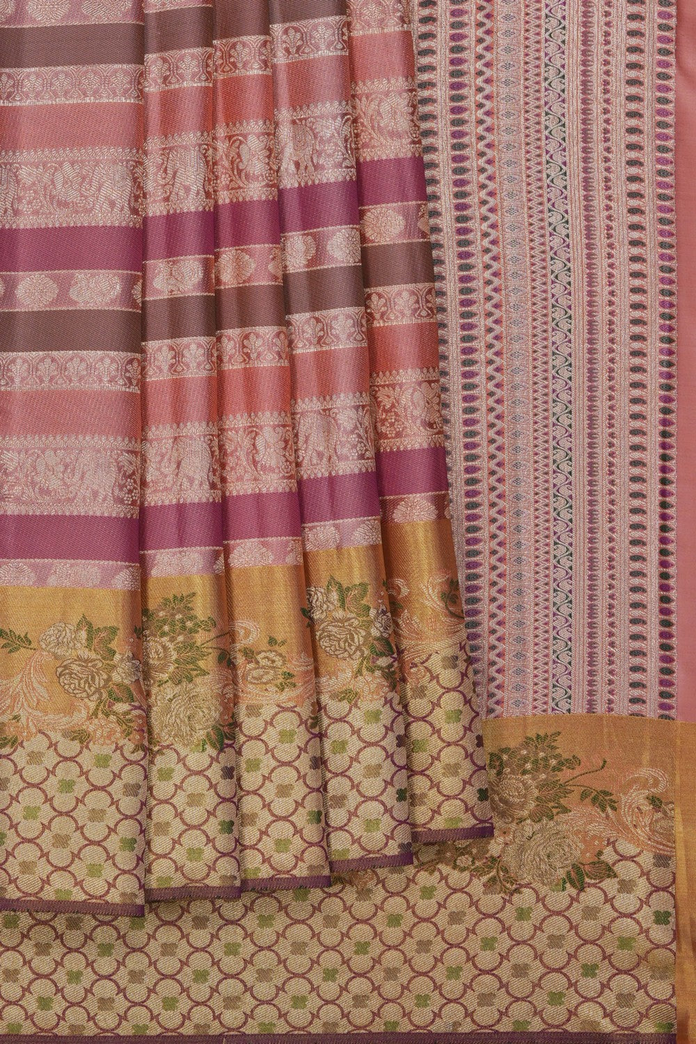 Image of Kanchipattu Silk Multi-Coloured Saree