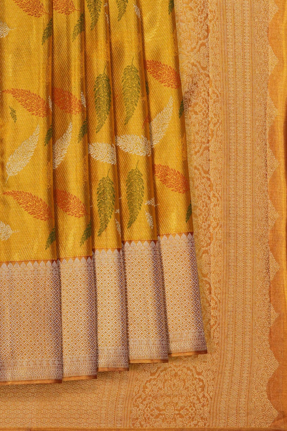 Image of Kanchipattu Silk Yellow Saree