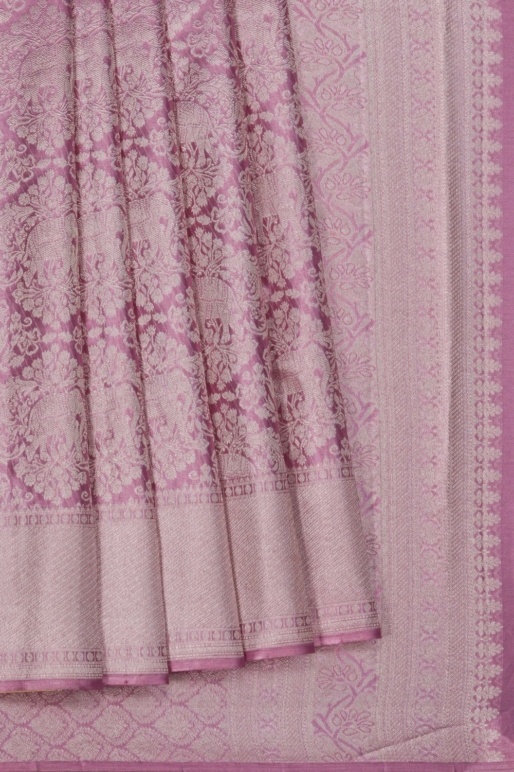 Image of Kanchipattu Silk Lavender Saree