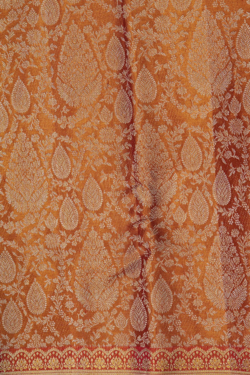 Image of Kanchipattu Silk Orange Saree