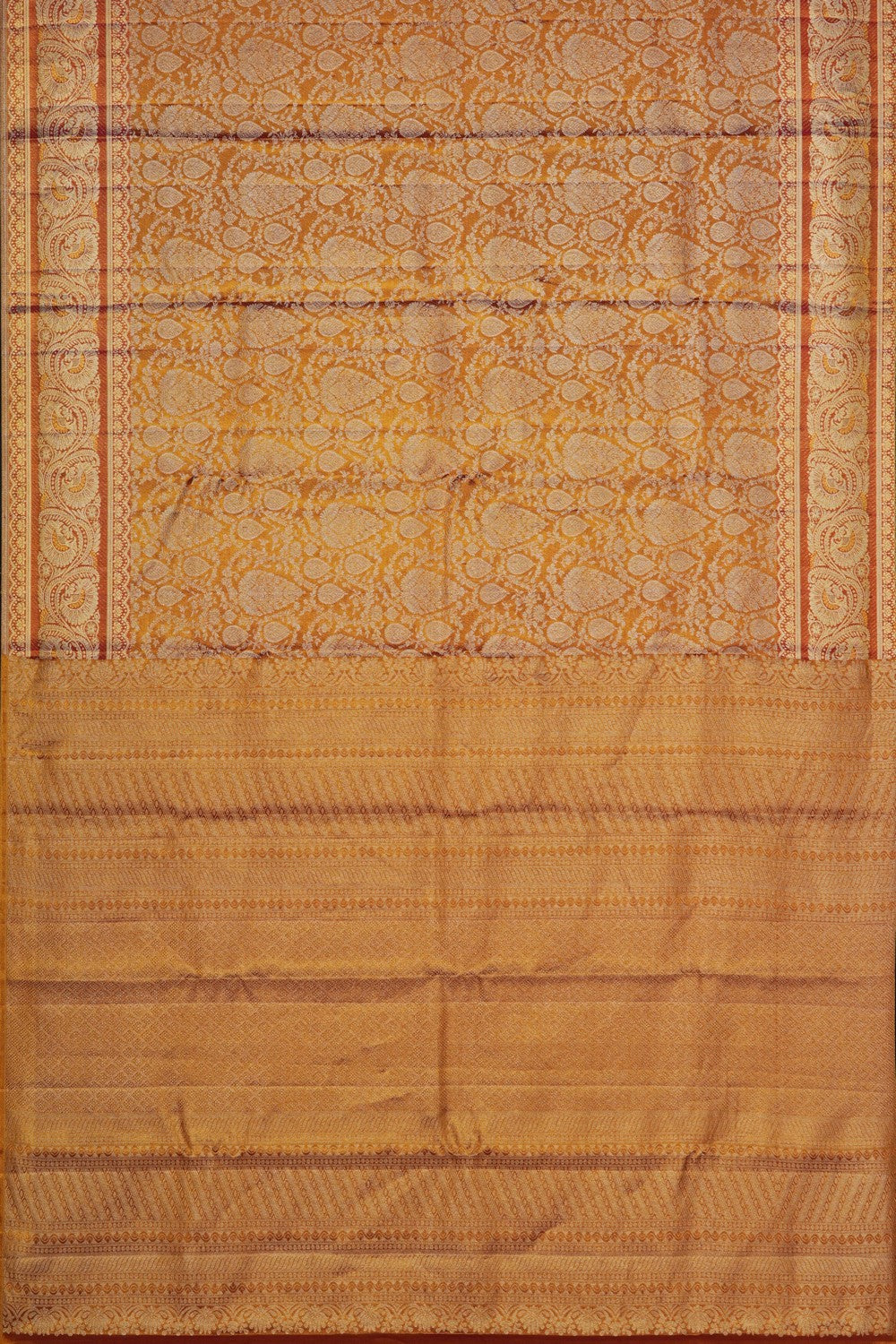 Image of Kanchipattu Silk Orange Saree