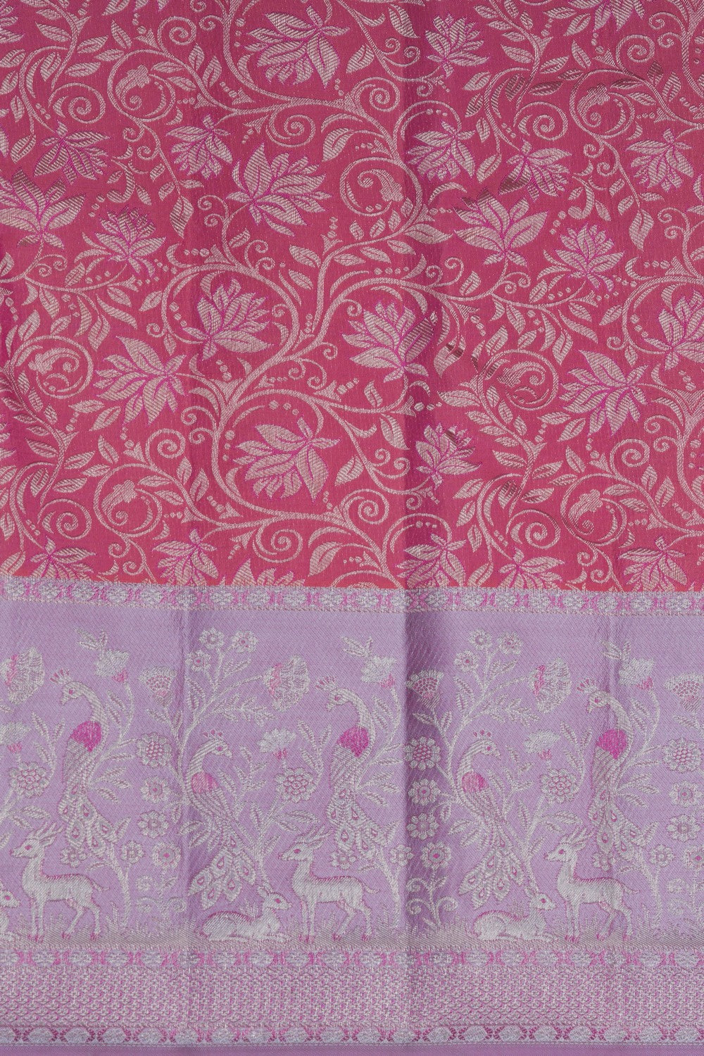Image of Kanchipattu Silk Pink Saree