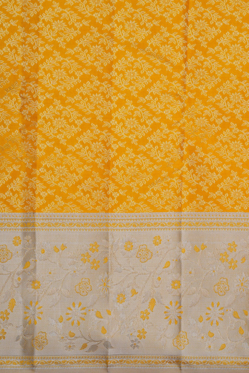 Image of Kanchipattu Silk Yellow Saree