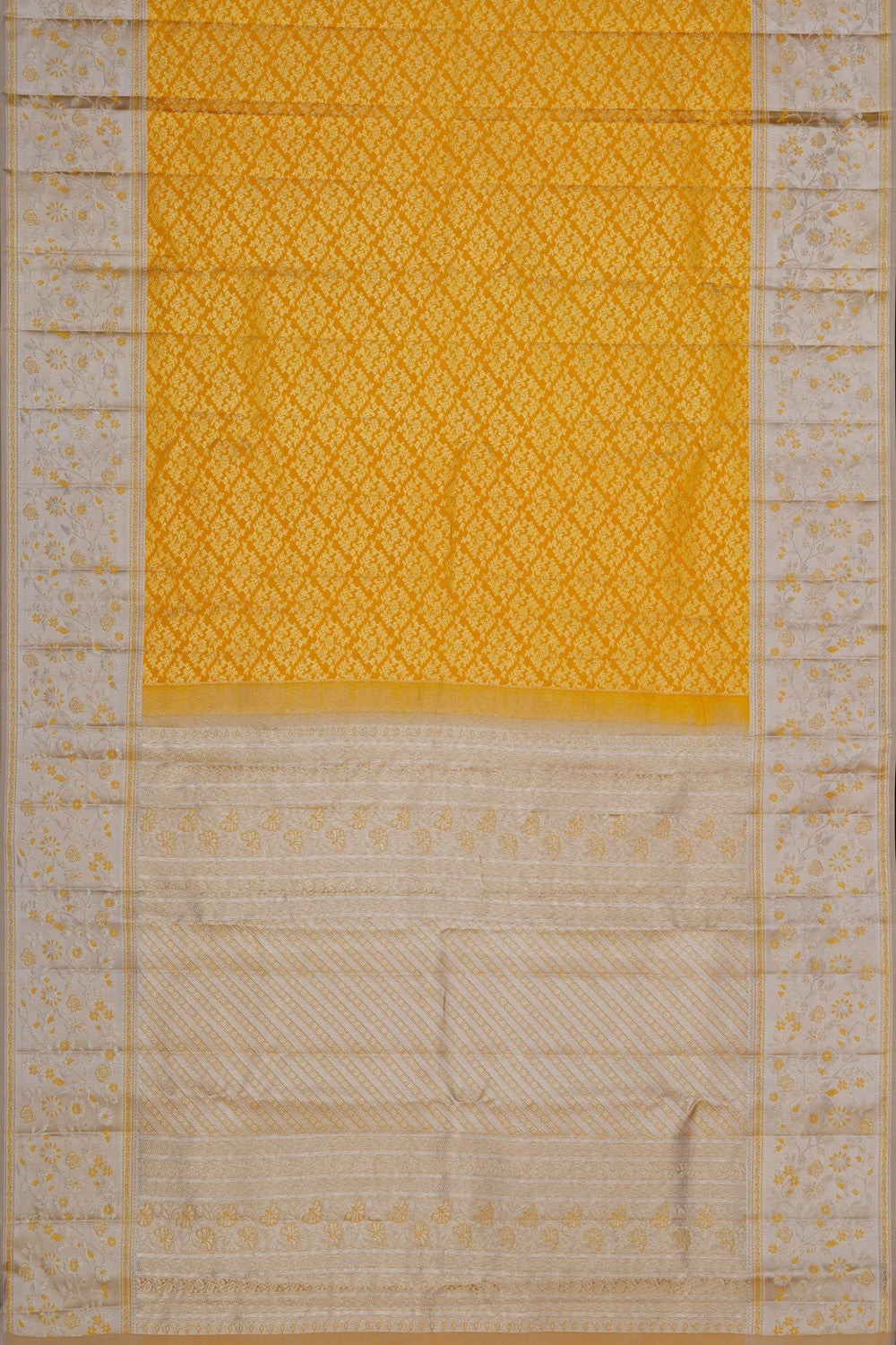 Image of Kanchipattu Silk Yellow Saree