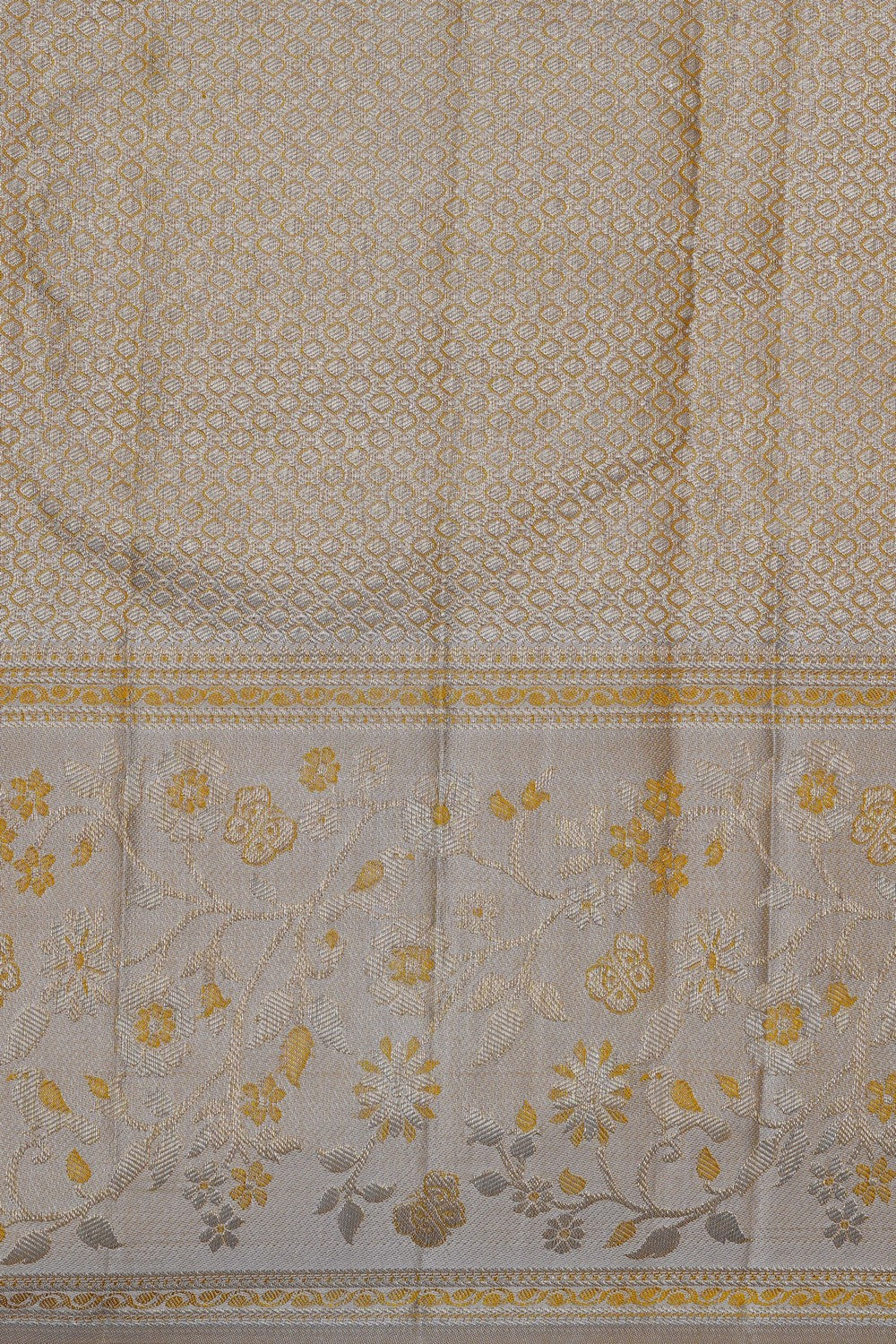 Image of Kanchipattu Silk Yellow Saree