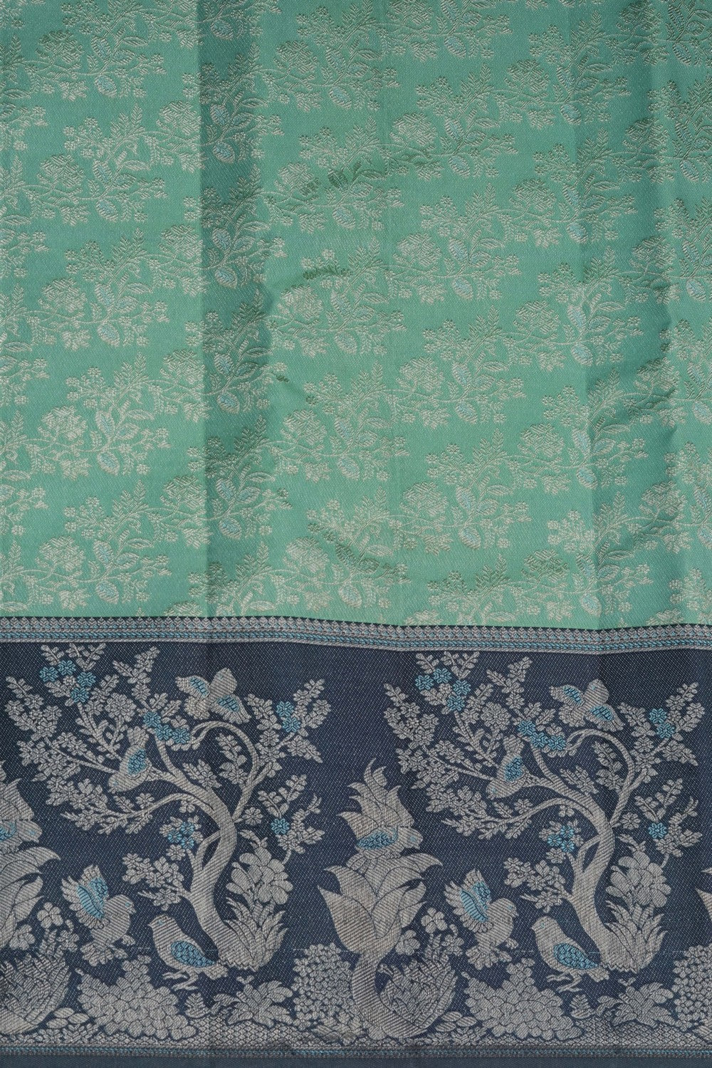 Image of Kanchipattu Silk Sea Green Saree