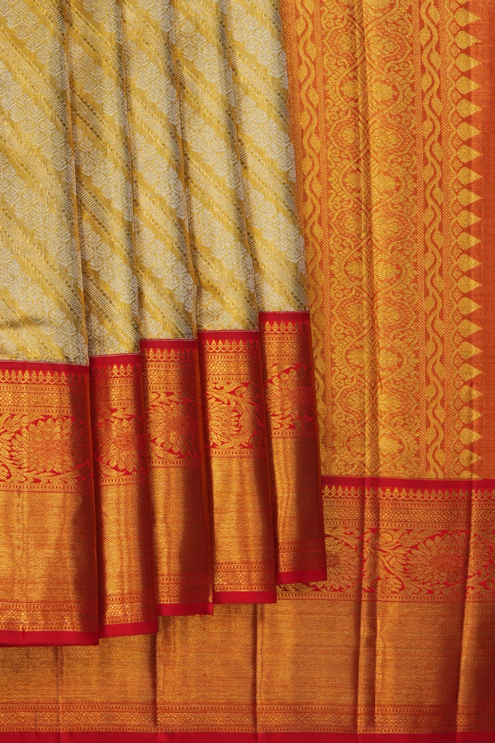 Image of Kanjivaram Silk Gold Saree