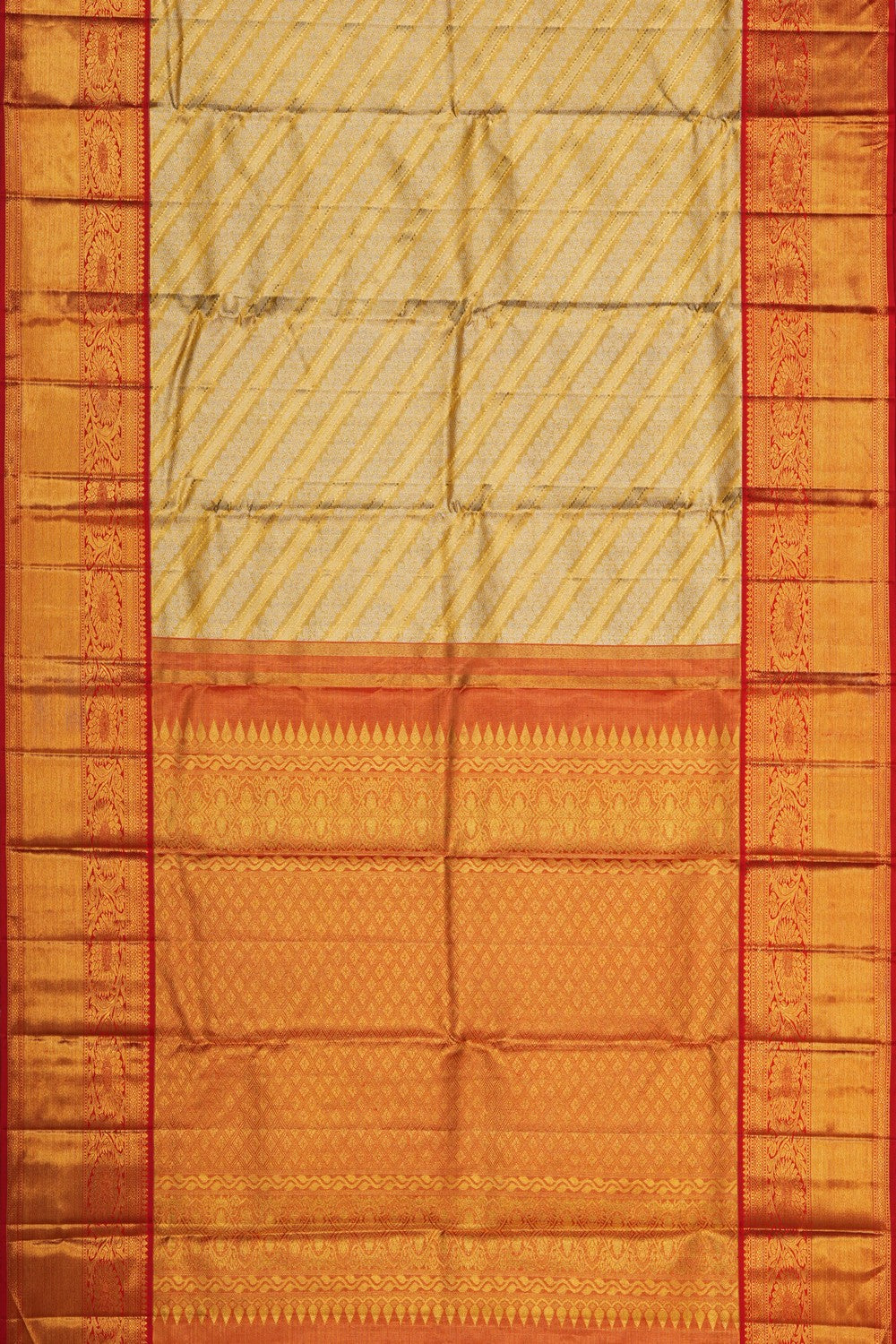 Image of Kanjivaram Silk Gold Saree