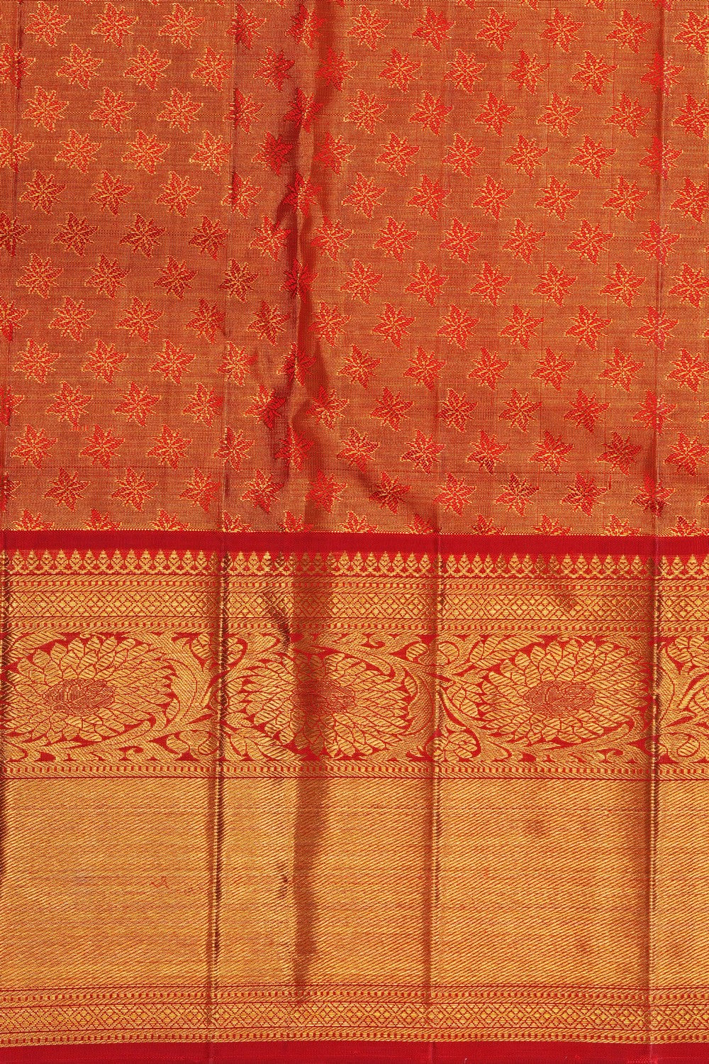 Image of Kanjivaram Silk Gold Saree