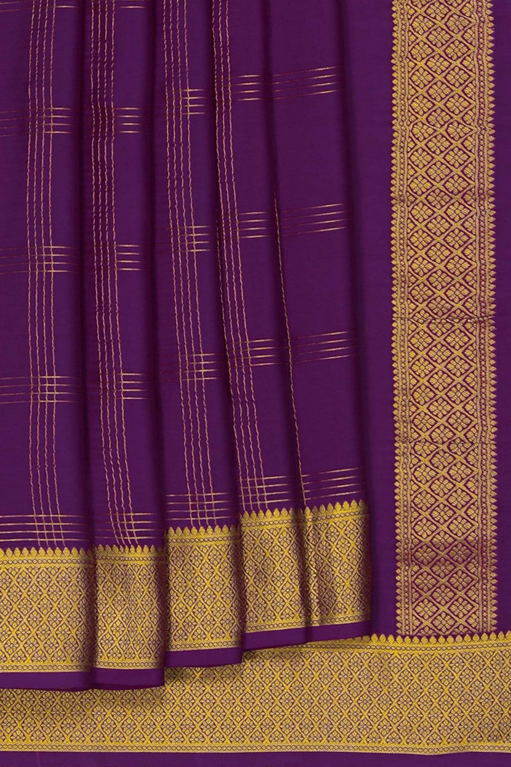 Image of Binny Crepe Silk Dark Violet Saree