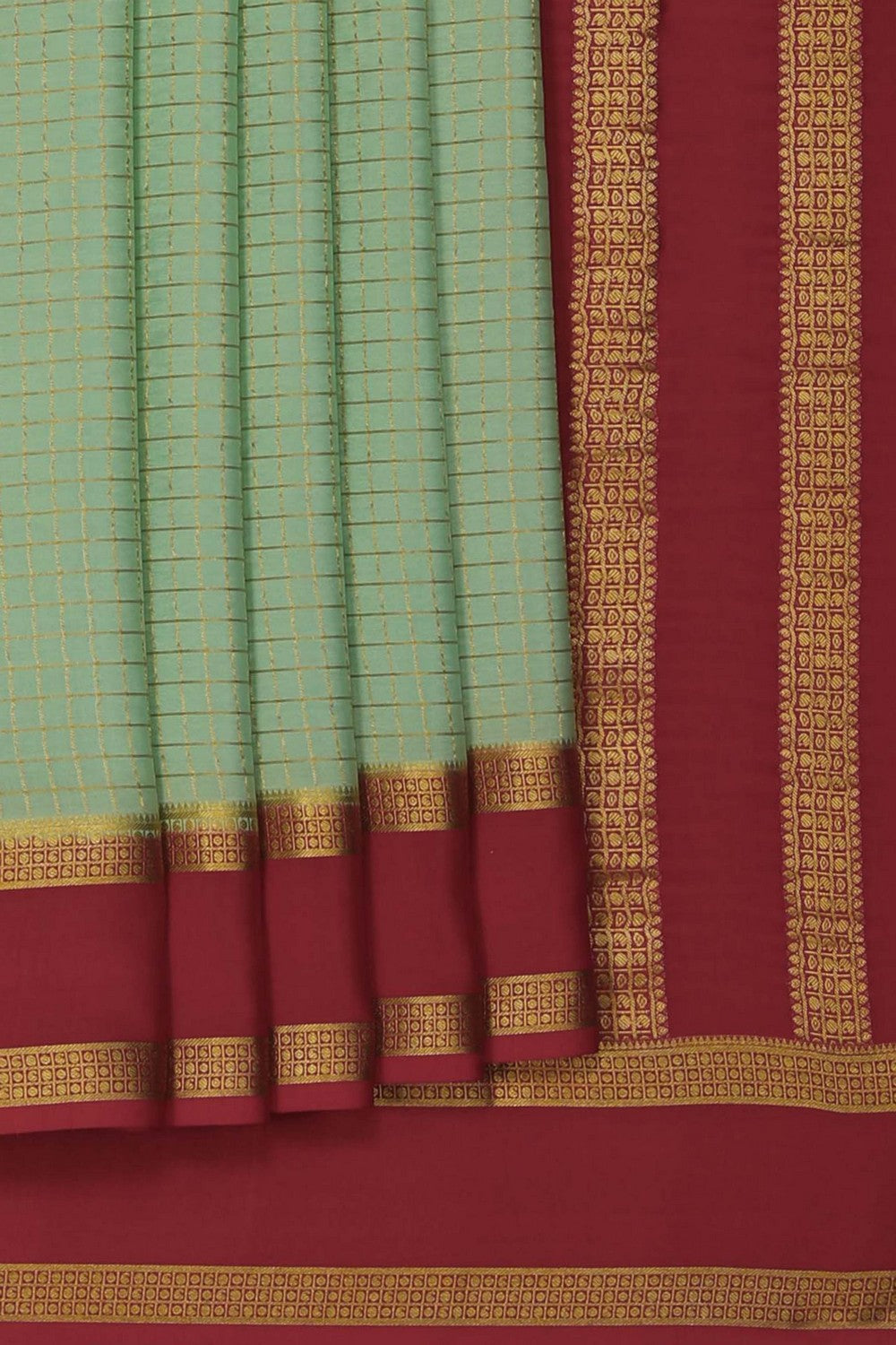 Image of Binny Crepe Silk Pastel Green Saree