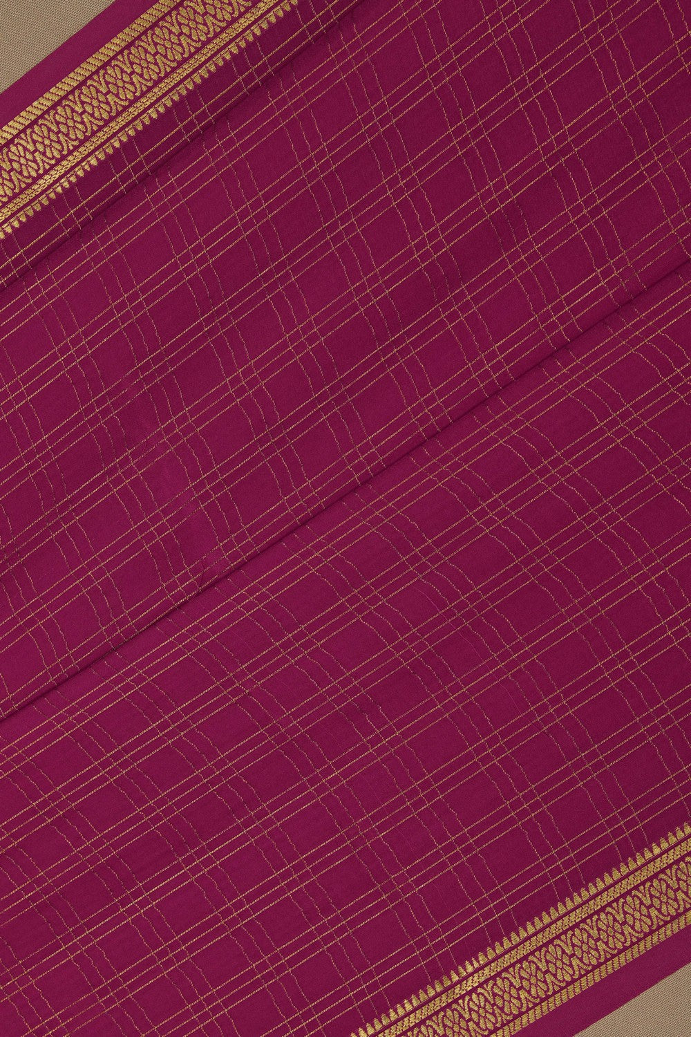 Image of Binny Crepe Silk Dark Magenta Saree