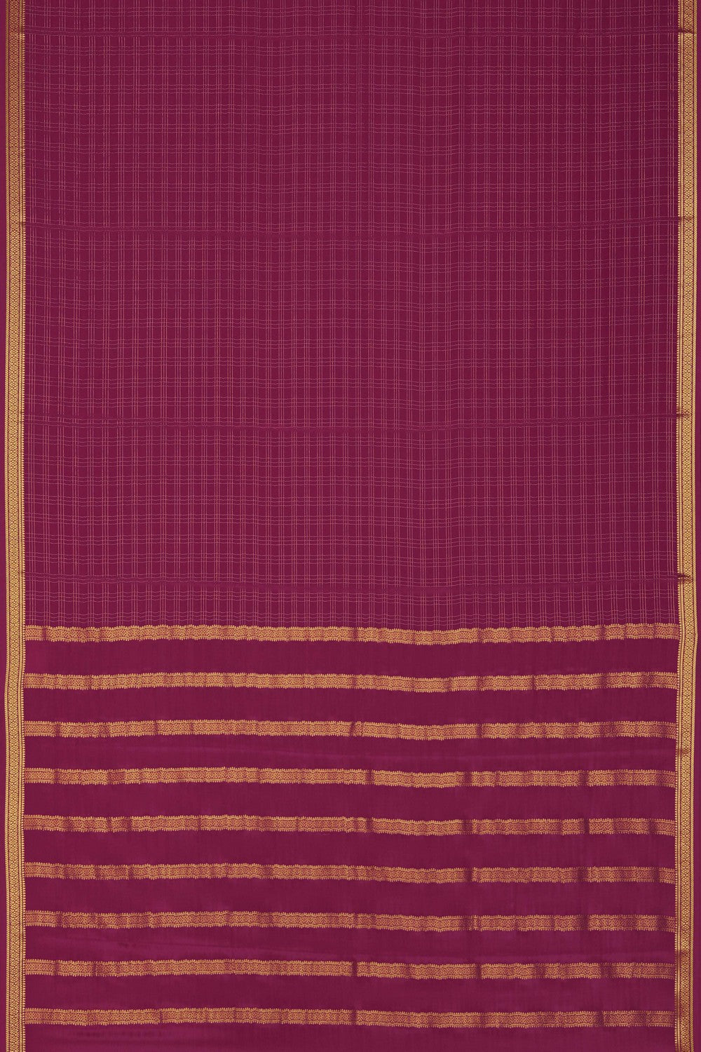 Image of Binny Crepe Silk Dark Magenta Saree