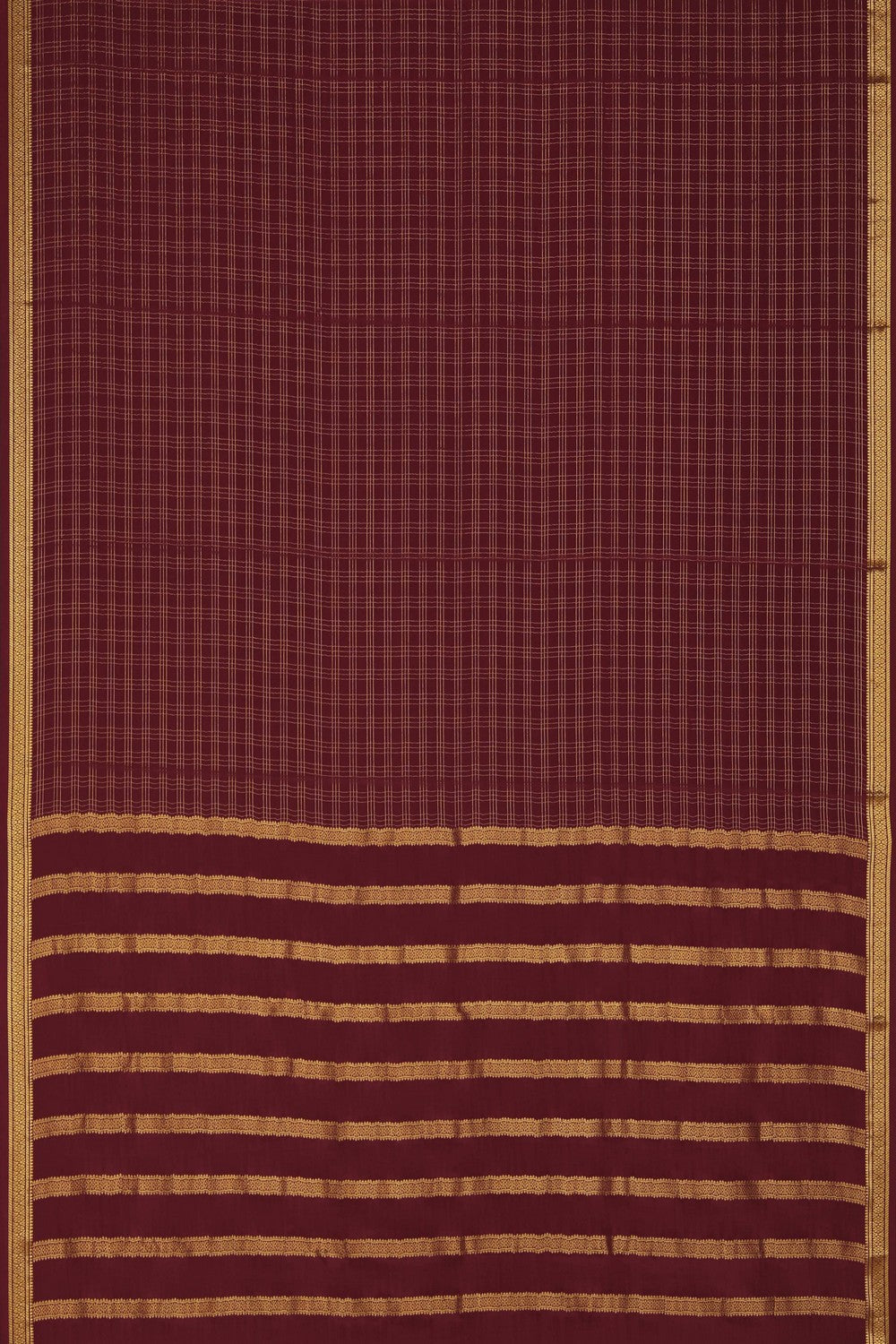 Image of Binny Crepe Silk Dark Magenta Saree