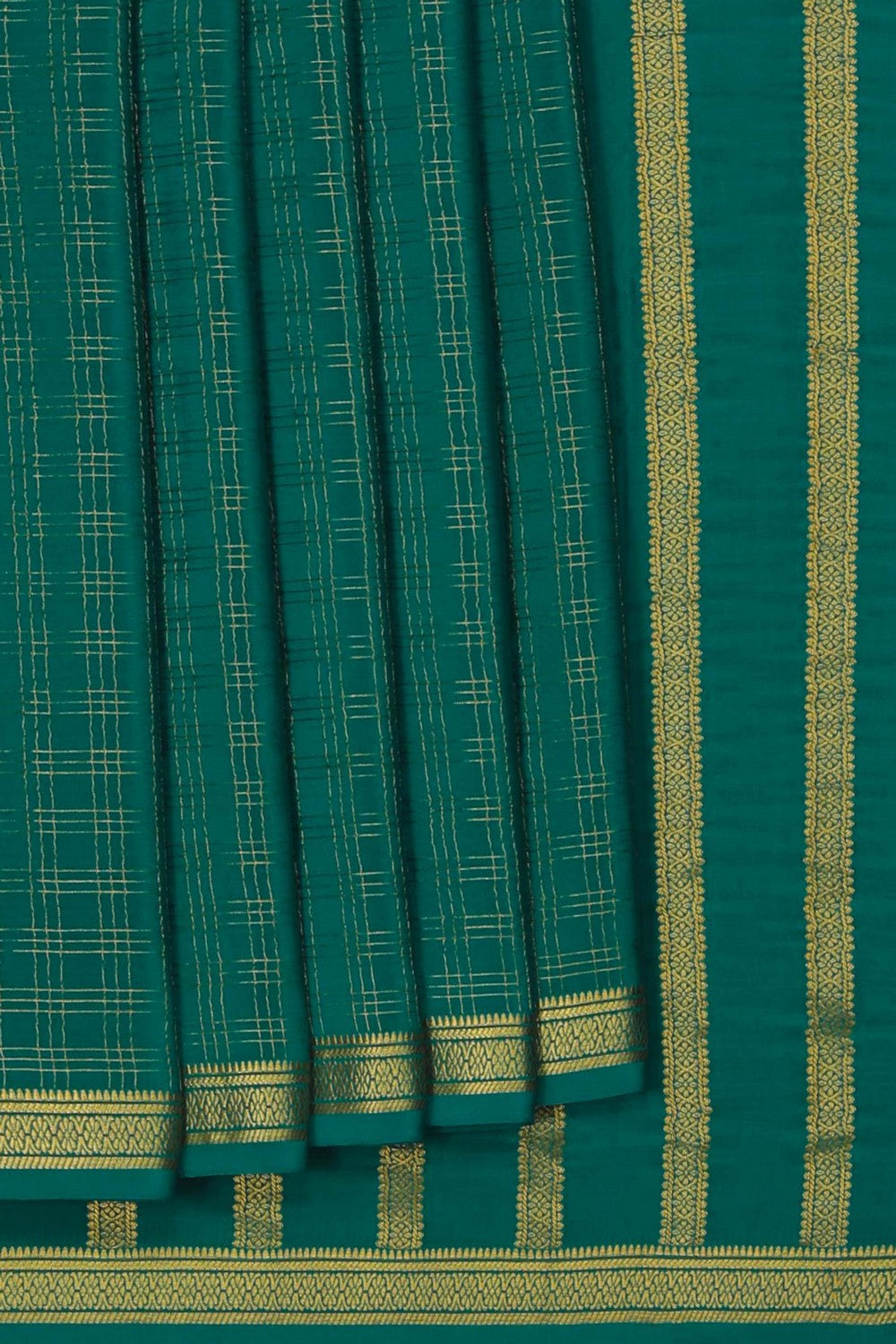 Image of Binny Crepe Silk Emerald Green Saree