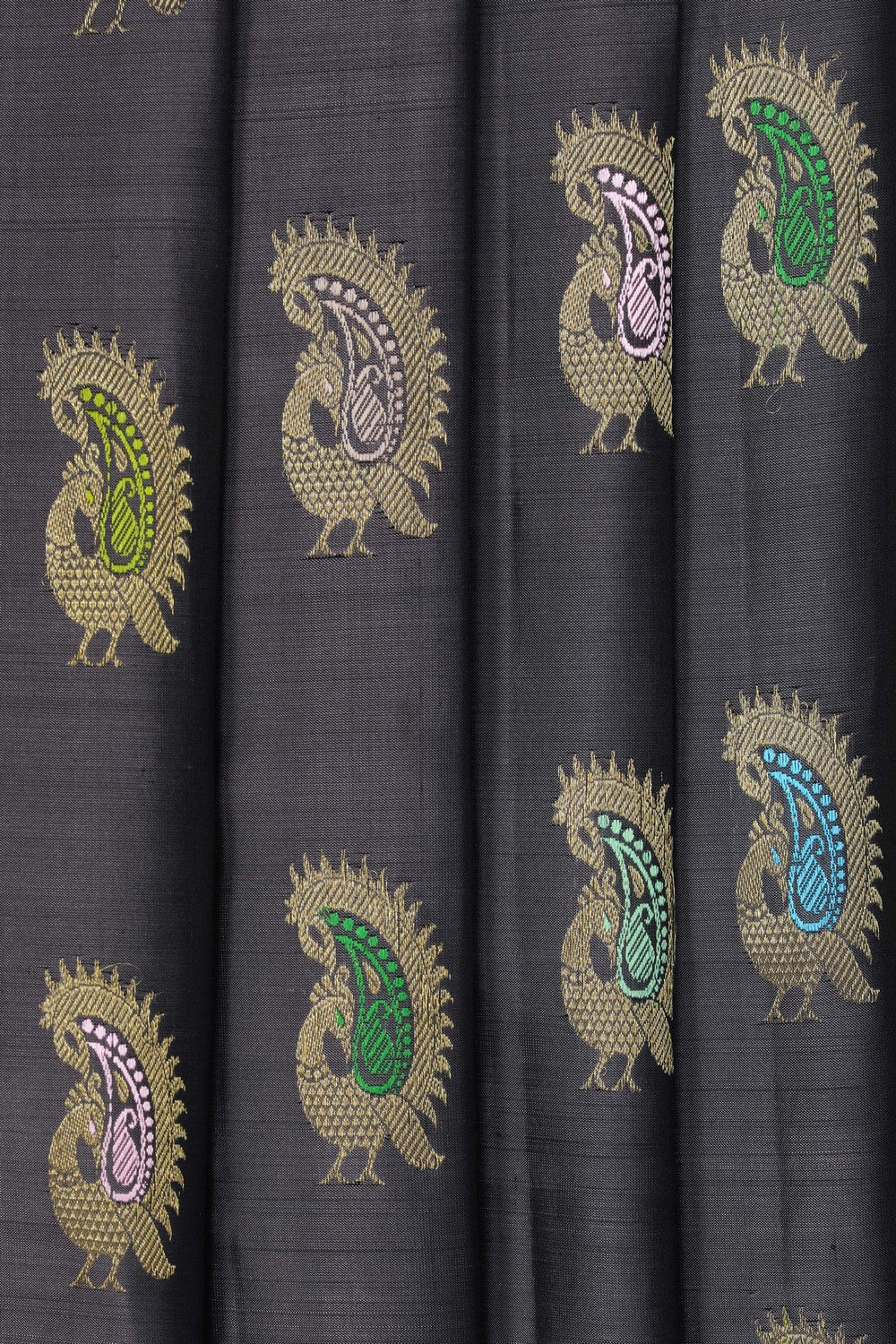 Image of Kanchipattu Silk Dark Grey Saree