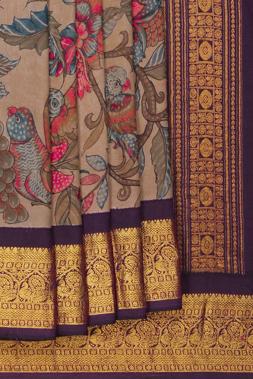 Image of Kalamkari Painting Saree