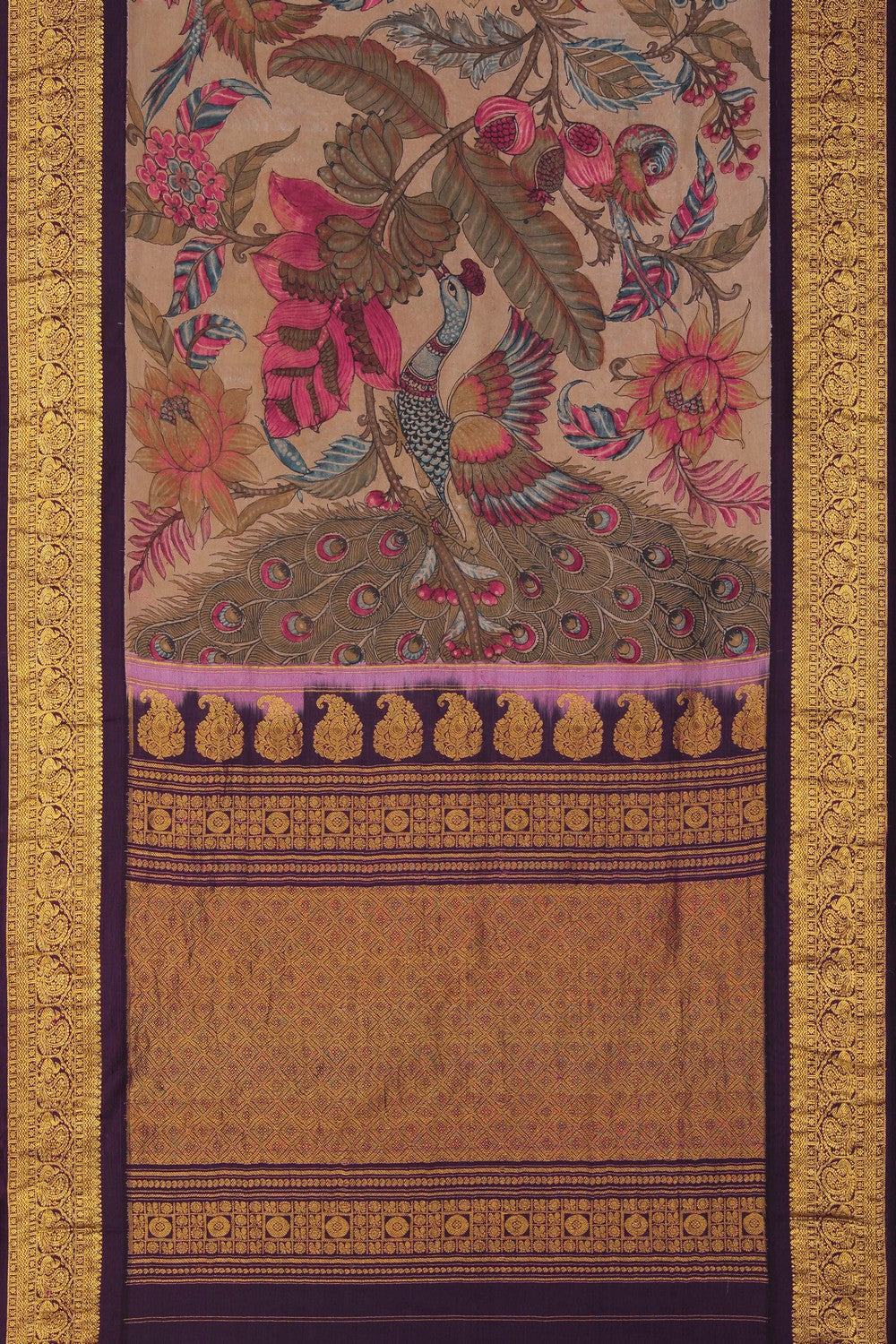 Image of Kalamkari Painting Saree