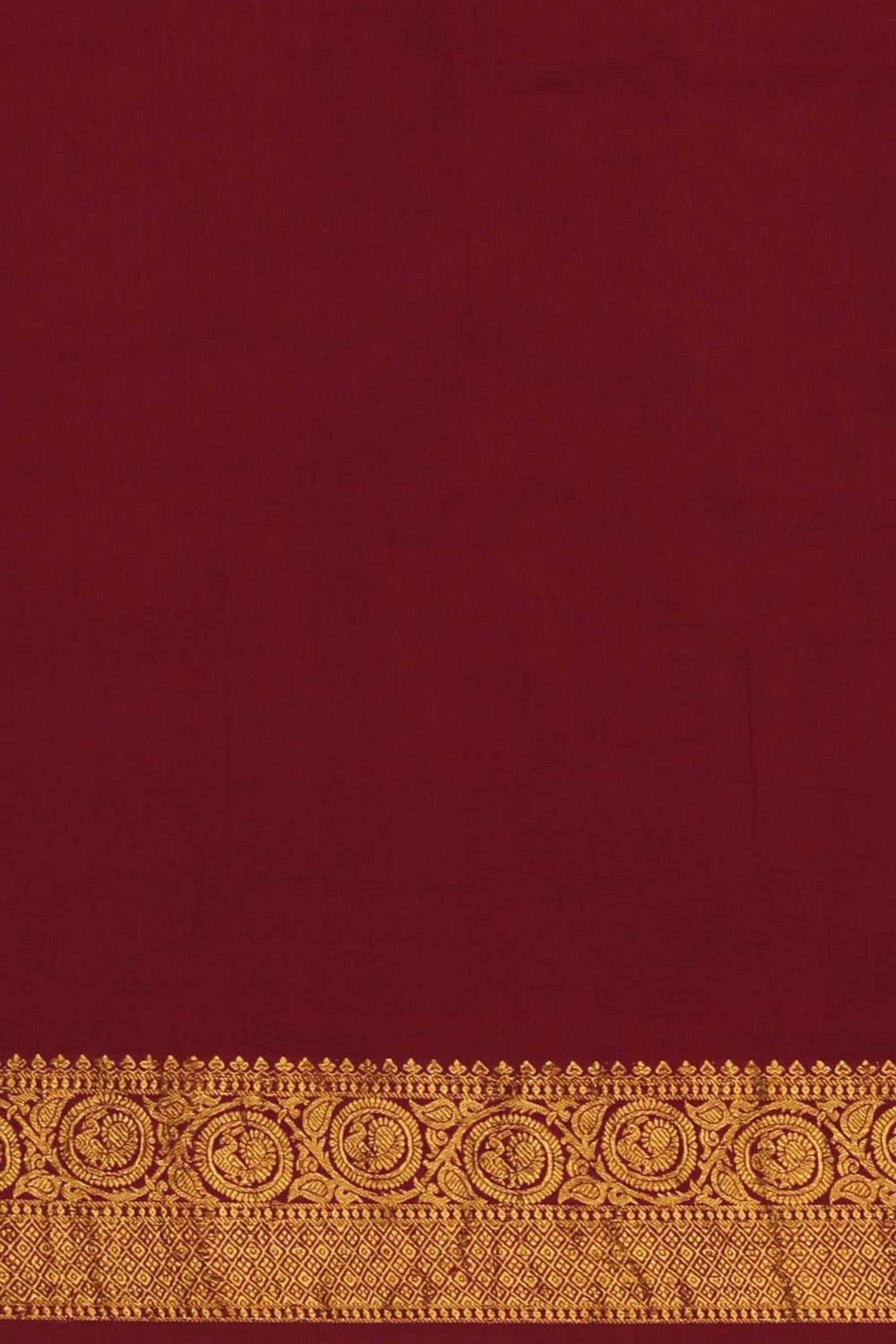 Image of Kalamkari painting saree with Mughal fusion artistry