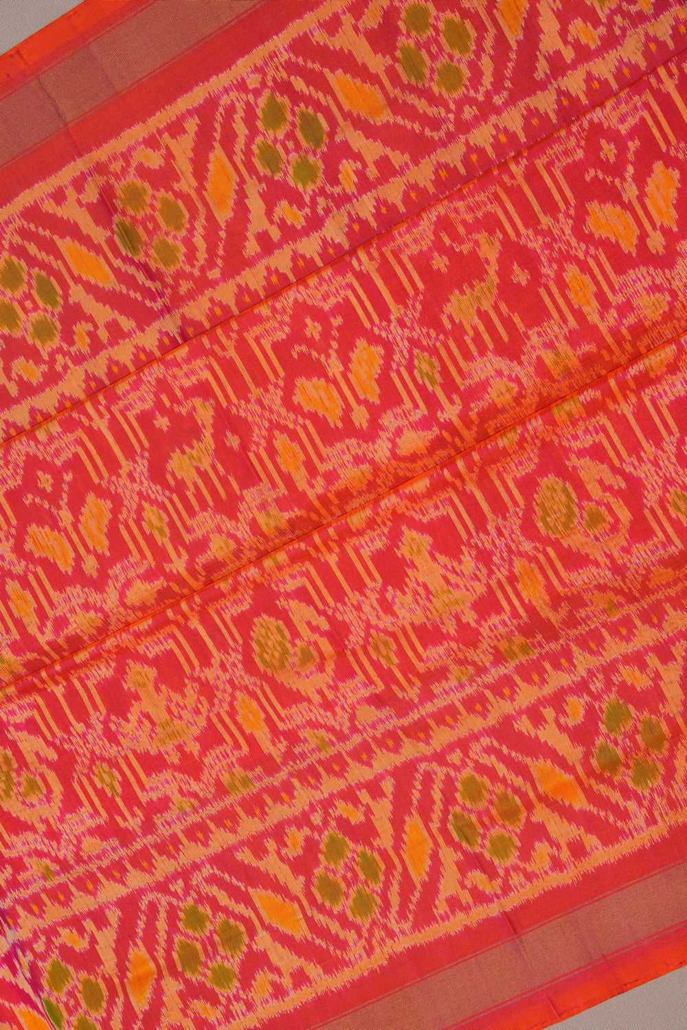 Image of Rajkot Silk Coral Pink Saree