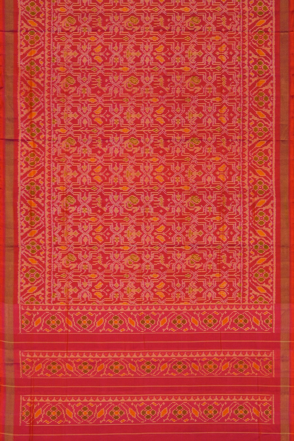 Image of Rajkot Silk Coral Pink Saree