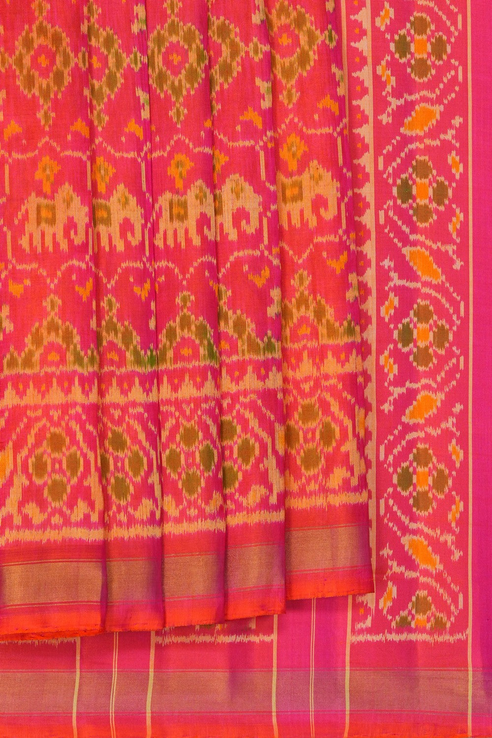 Image of Rajkot Silk Pink Saree