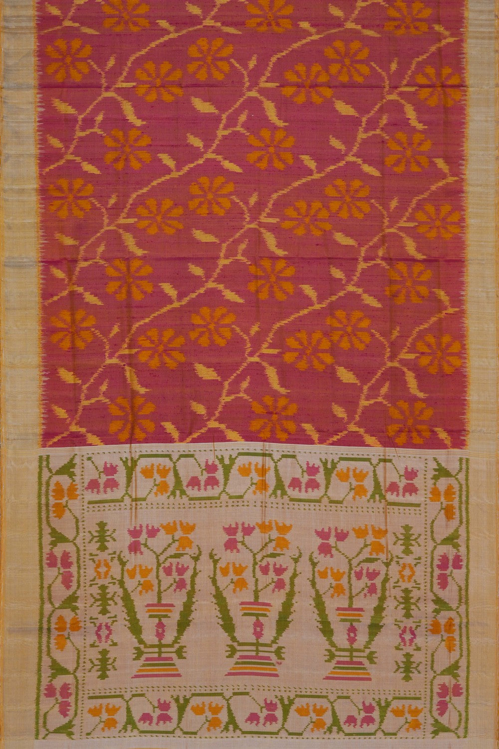 Image of Rajkot Silk Pink Saree