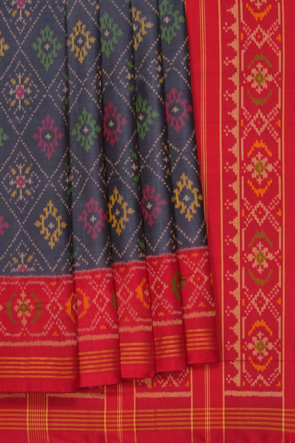 Image of Rajkot Silk Midnight Blue Saree