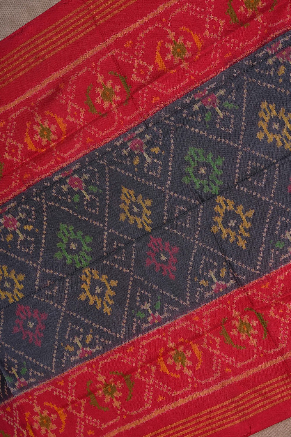 Image of Rajkot Silk Midnight Blue Saree