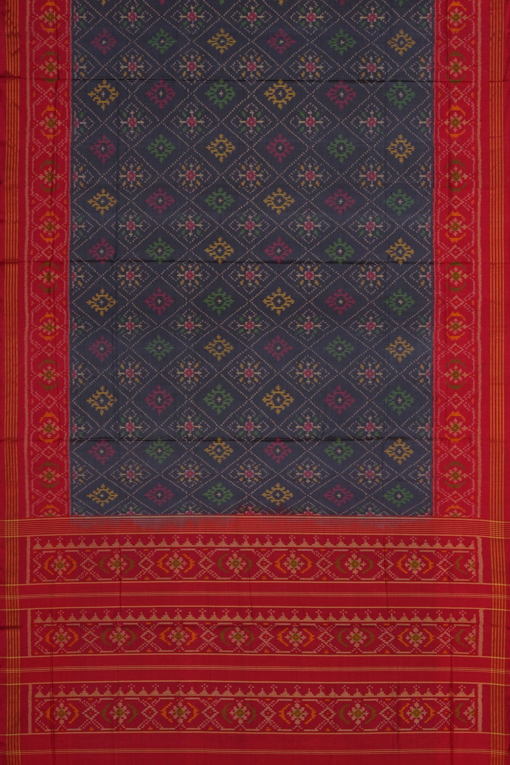 Image of Rajkot Silk Midnight Blue Saree