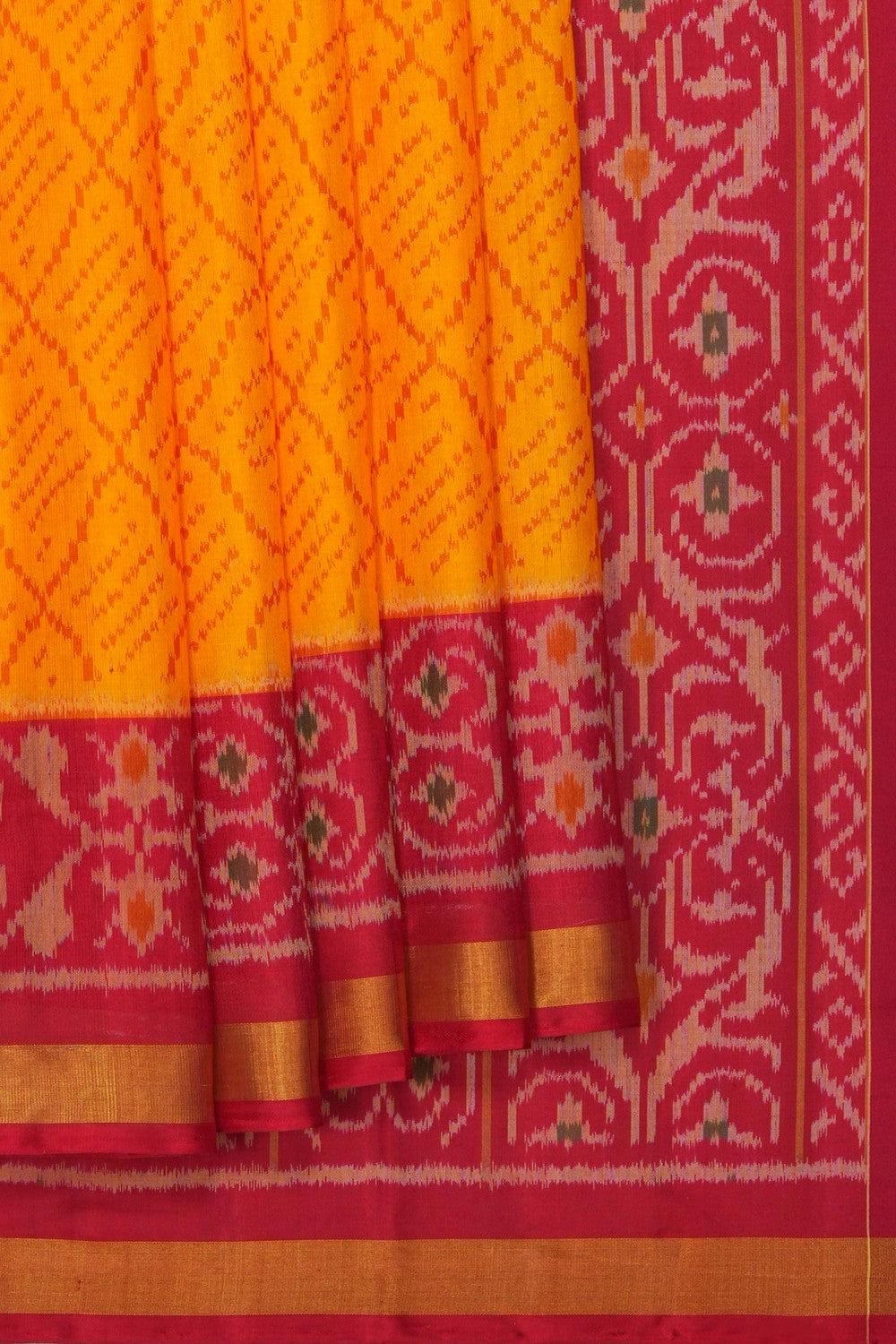 Image of Rajkot Silk Yellow Saree