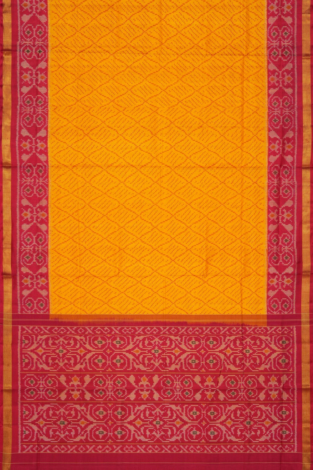 Image of Rajkot Silk Yellow Saree