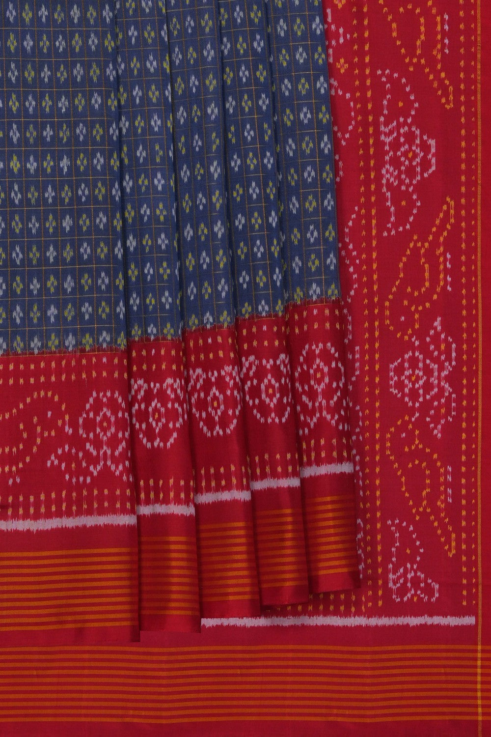 Image of Rajkot Silk Peacock Blue Saree