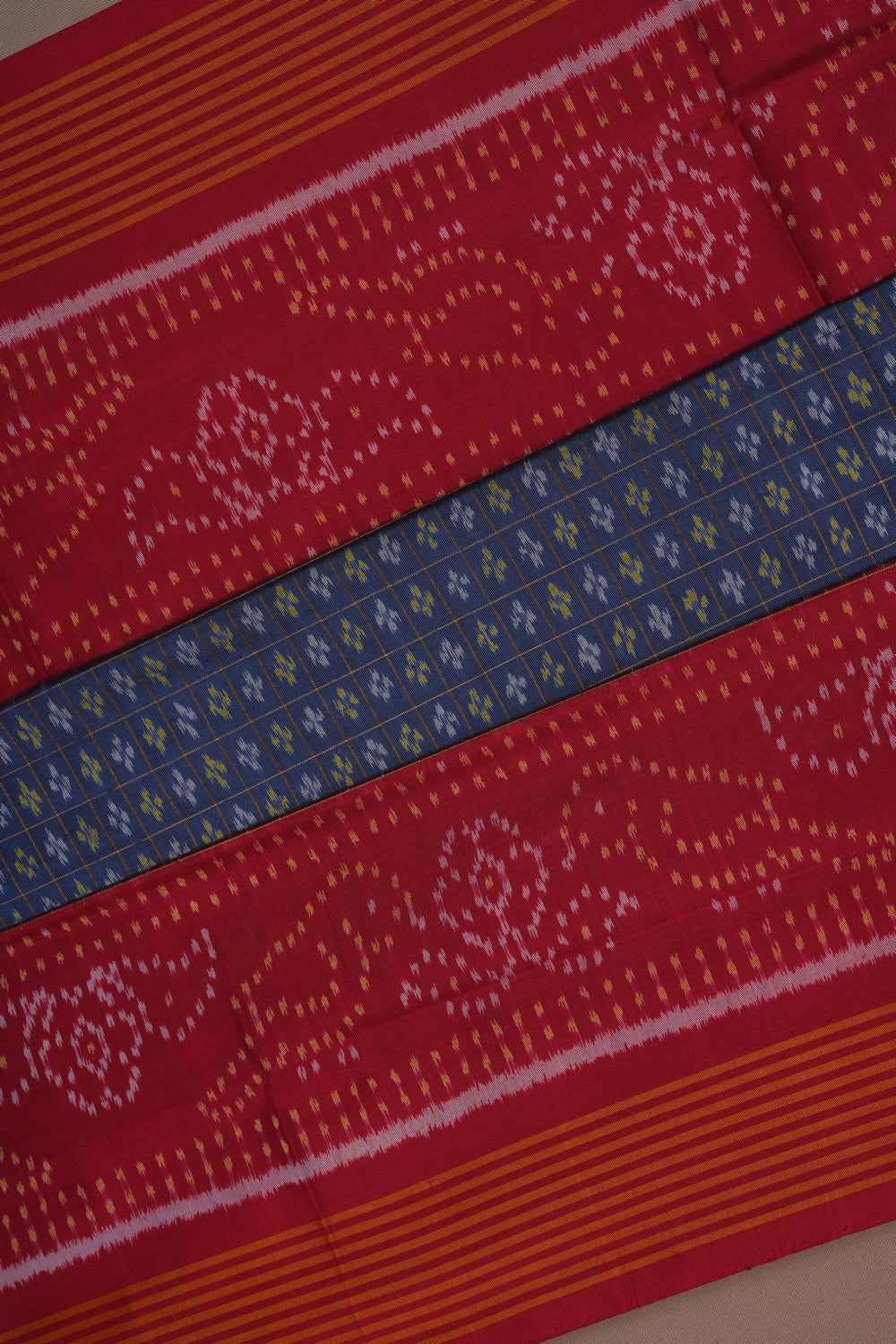 Image of Rajkot Silk Peacock Blue Saree
