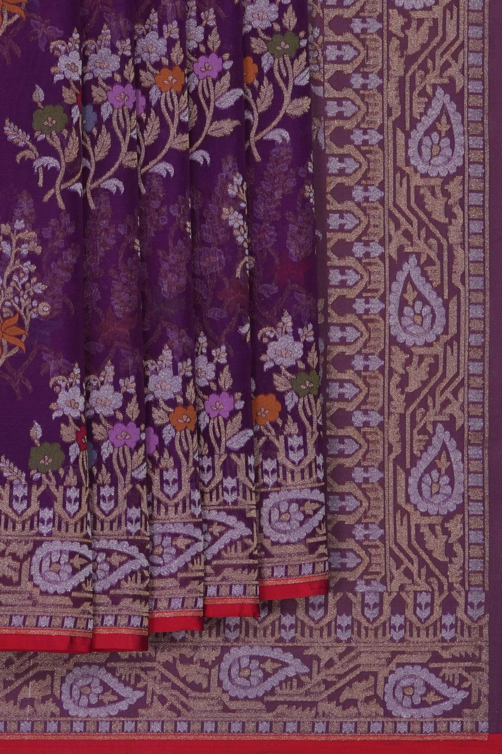 Image of Banarasi Kora Violet Saree