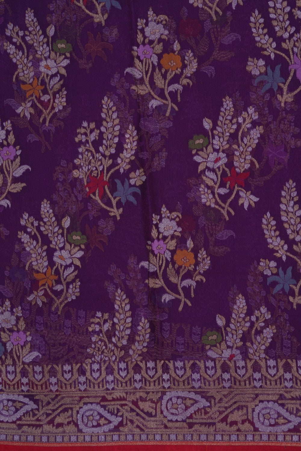 Image of Banarasi Kora Violet Saree
