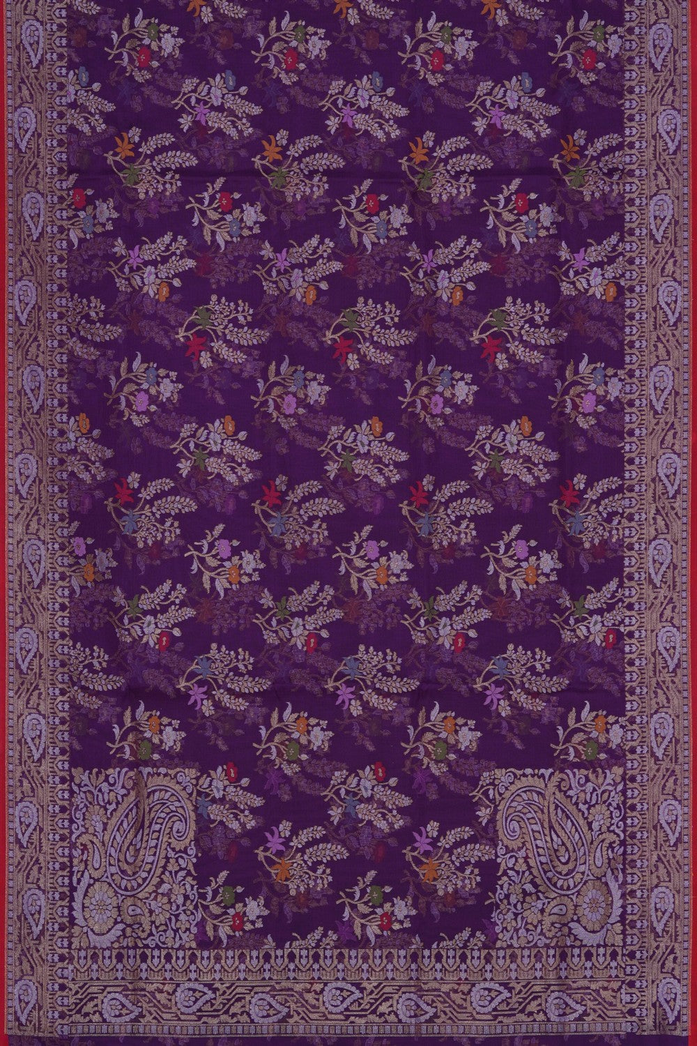 Image of Banarasi Kora Violet Saree