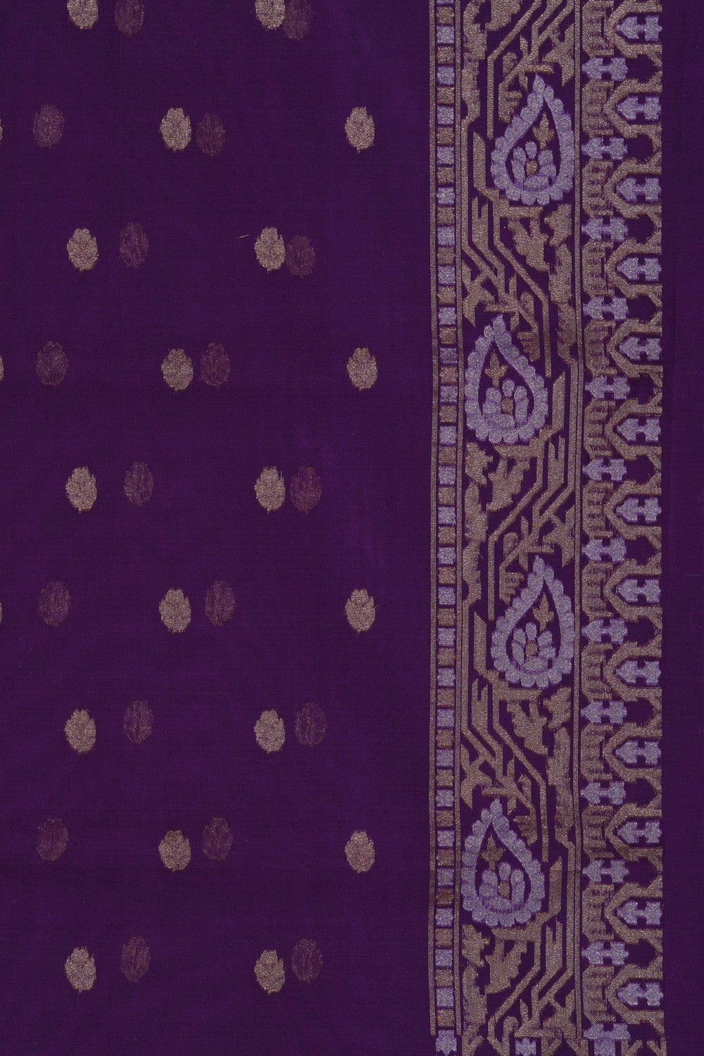 Image of Banarasi Kora Violet Saree