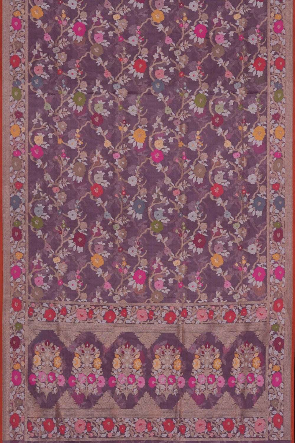 Image of Banarasi Kora Midnight Purple Saree