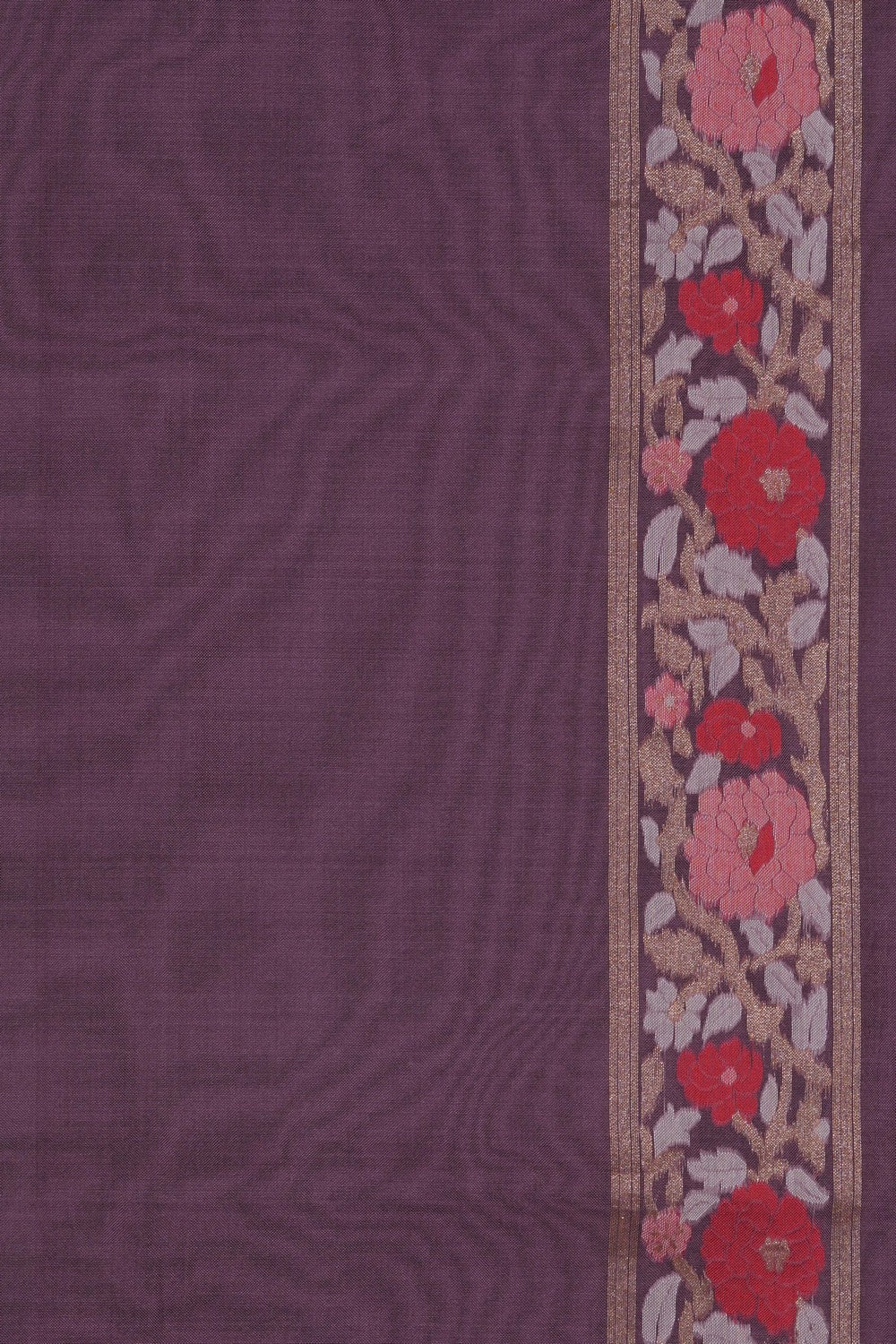 Image of Banarasi Kora Midnight Purple Saree