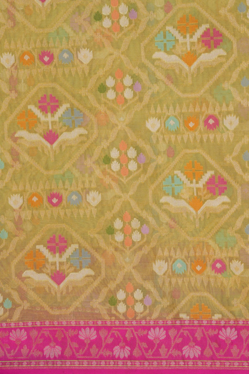 Image of Banarasi Kora Beige Saree