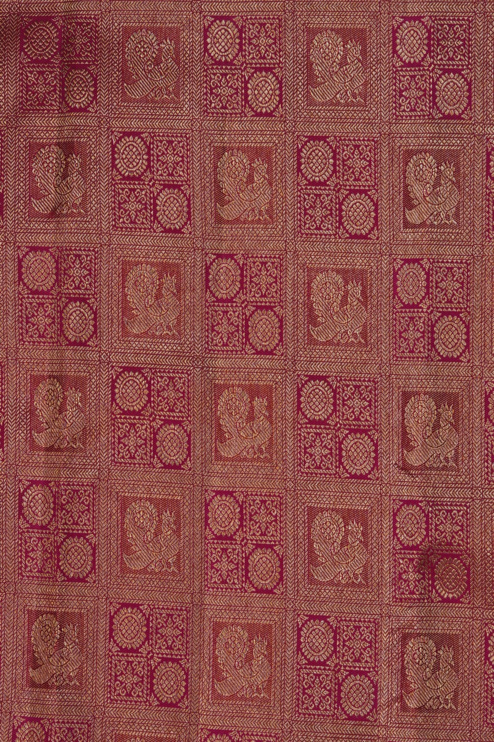 Image of Kanchipattu Silk Dark Magenta Pink Saree