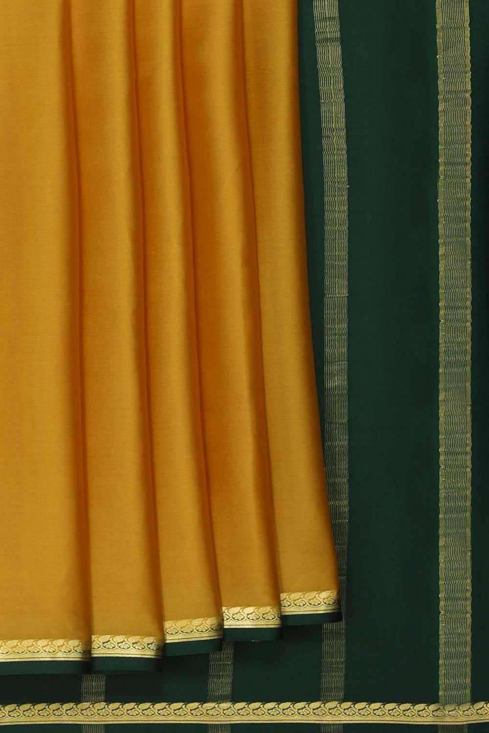 Image of Binny Crepe Mustard Yellow Saree