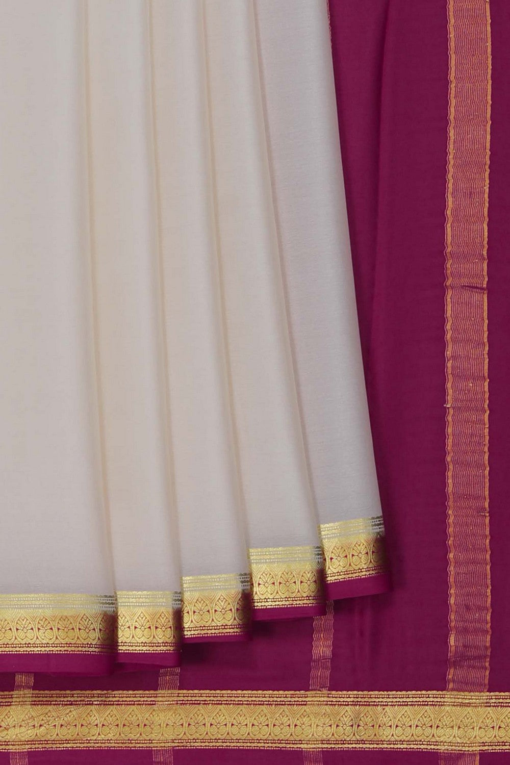 Image of Binny Crepe White Saree