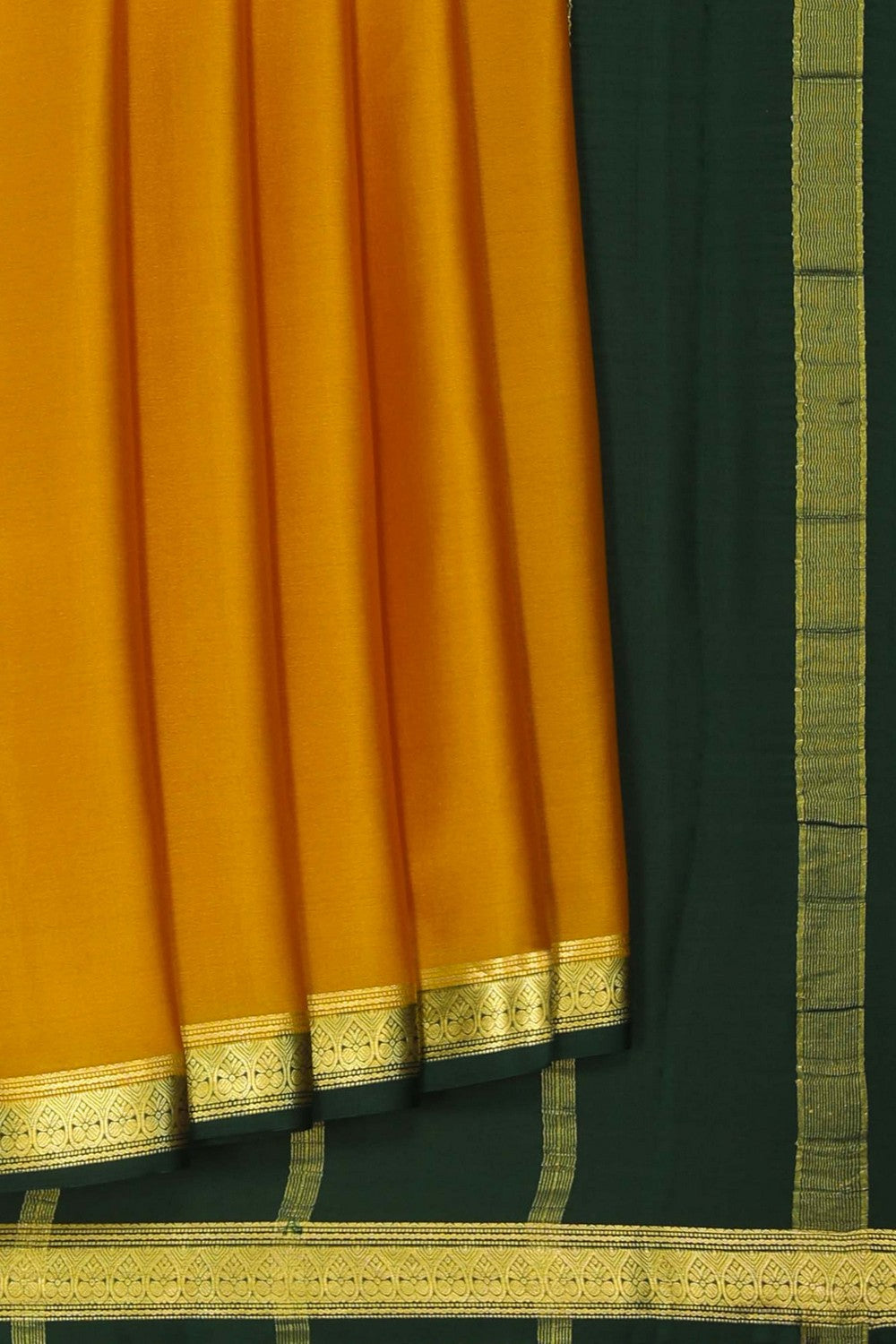 Image of Binny Crepe Mustard Yellow Saree