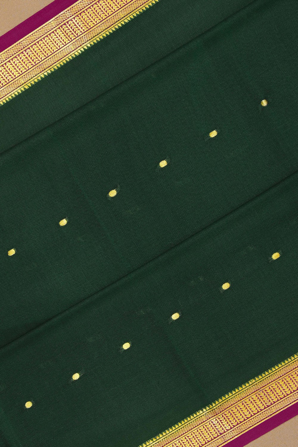 Image of Binny Crepe Bottle Green Saree