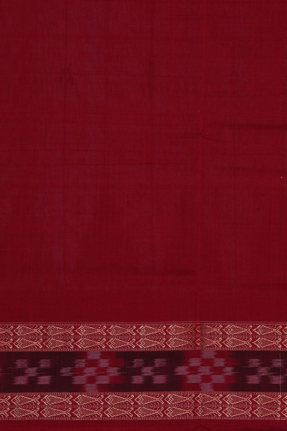 Image of Sambalpuri Cotton White Saree