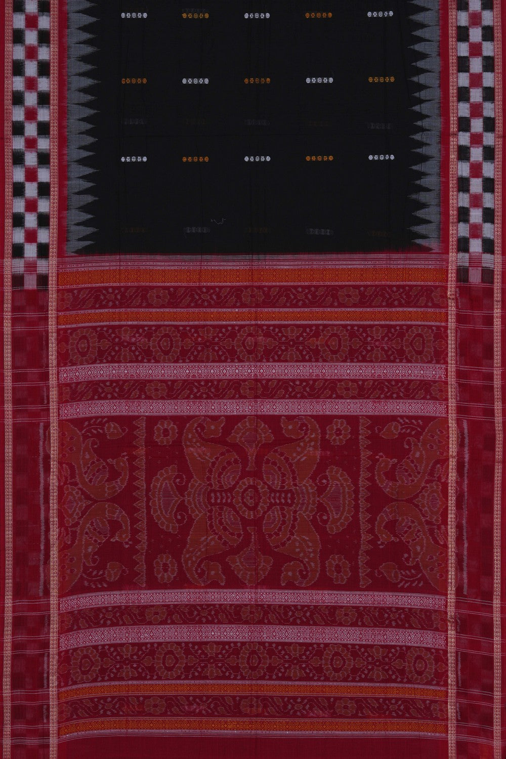Image of Sambalpuri Cotton Black Saree