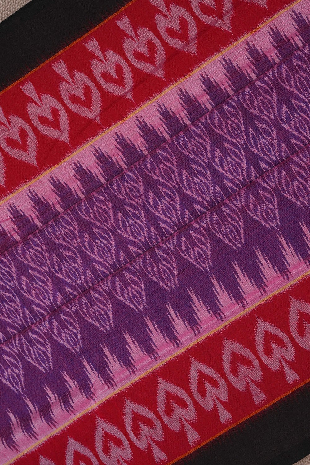 Image of Sambalpuri Cotton Purple Saree