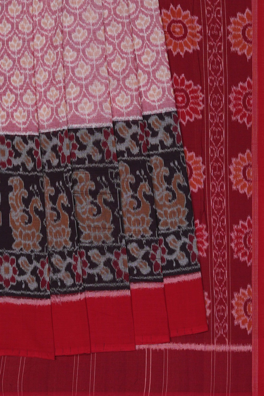 Image of Sambalpuri Cotton Pink Saree